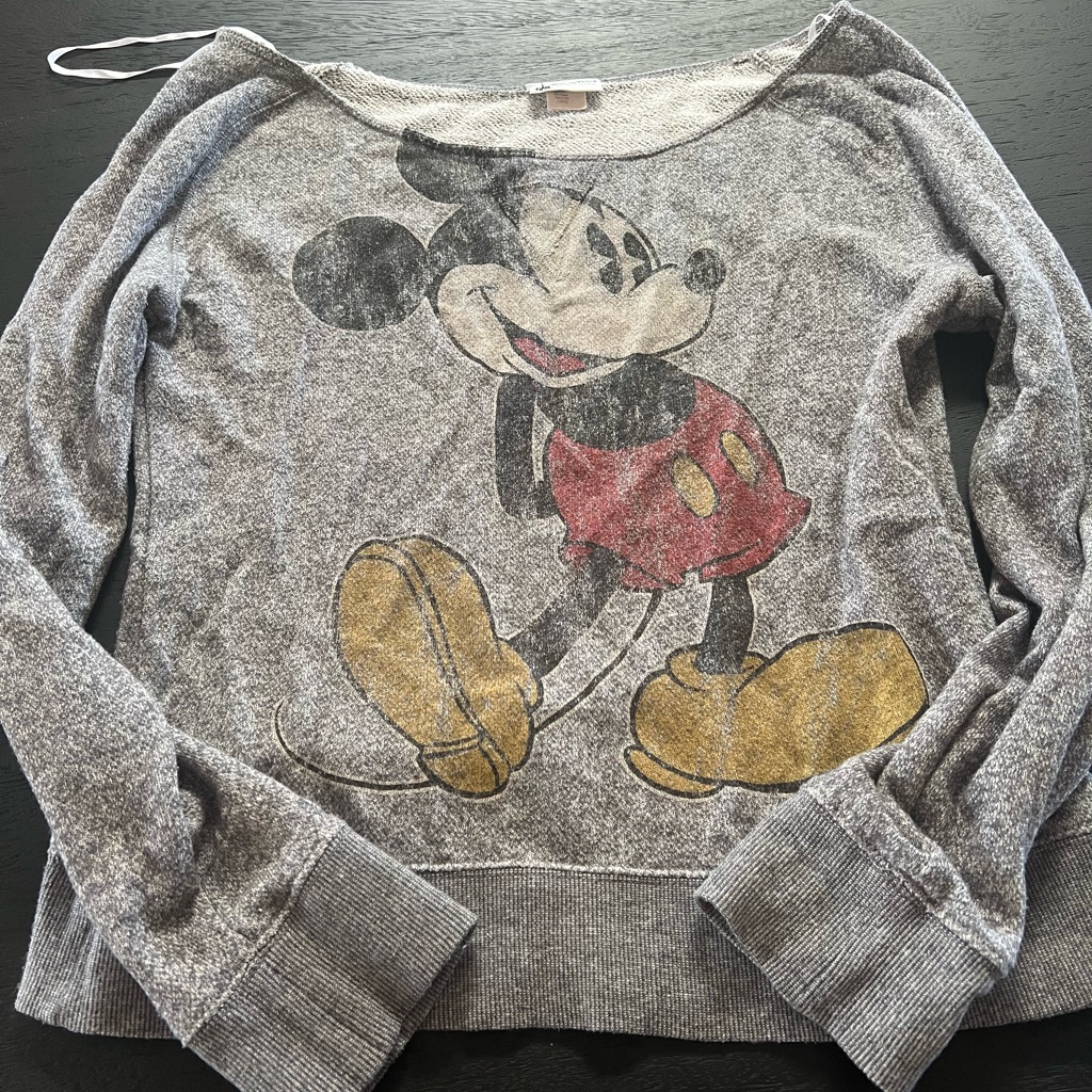 Disney Parks Women's Mickey Mouse Scoop Neck Sweatshirt
